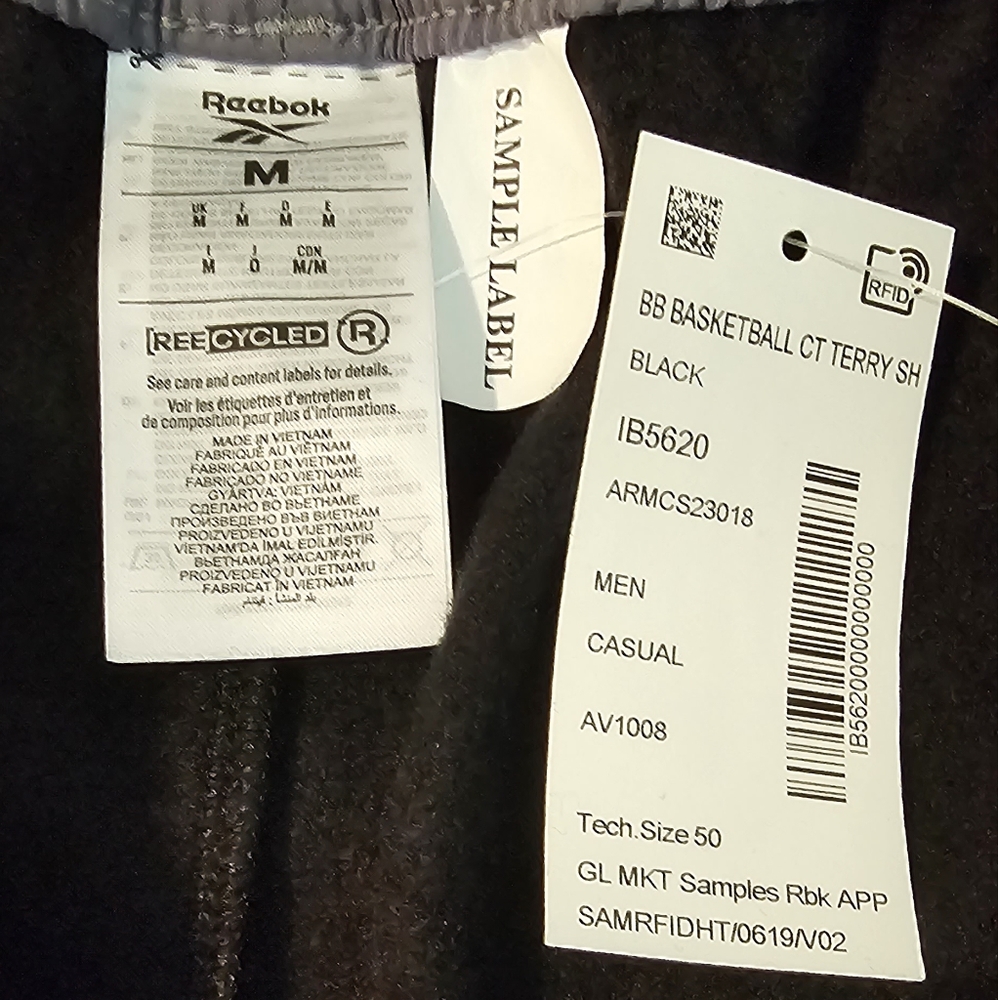 Reebok Basketball Court Top Terry Shorts. - Picture 5 of 5